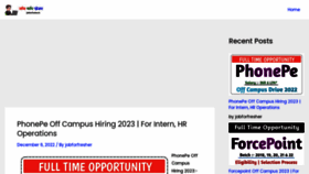 What Jobforfresher.in website looked like in 2022 (1 year ago)