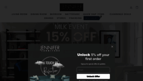 What Jenniferfurniture.com website looked like in 2023 (1 year ago)