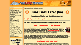 What Junkemailfilter.com website looked like in 2023 (1 year ago)