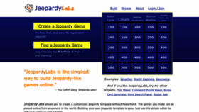 What Jeopardylabs.com website looked like in 2023 (1 year ago)
