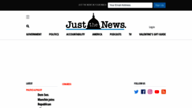 What Justthenews.com website looked like in 2023 (1 year ago)