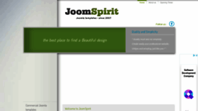 What Joomspirit.com website looked like in 2023 (1 year ago)