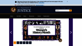 What Justice.gov website looked like in 2023 (1 year ago)