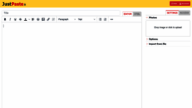 What Justpaste.it website looked like in 2023 (3 years ago)
