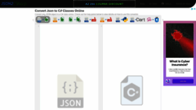 What Json2csharp.com website looked like in 2023 (1 year ago)