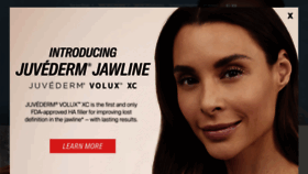 What Juvederm.com website looked like in 2023 (1 year ago)