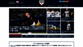 What Japan-baseball.jp website looked like in 2023 (1 year ago)