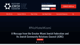 What Jewishmiami.org website looked like in 2023 (1 year ago)