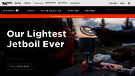 What Jetboil.com website looked like in 2023 (1 year ago)