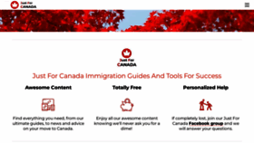 What Justforcanada.com website looked like in 2023 (1 year ago)