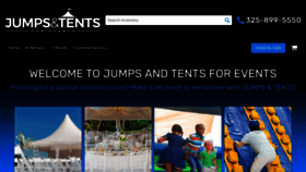 What Jumpsandtents.com website looked like in 2023 (1 year ago)