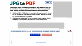 What Jpg2pdf.com website looked like in 2023 (1 year ago)