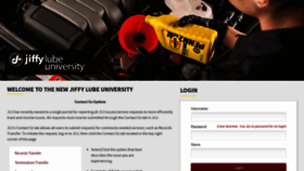 What Jiffylubeuniversity.com website looked like in 2023 (1 year ago)