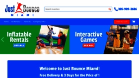 What Justbouncemiami.com website looked like in 2023 (1 year ago)
