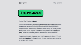What Jaredpalmer.com website looked like in 2023 (This year)