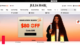 What Juliahair.com website looked like in 2023 (This year)