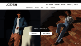 What Joesjeans.com website looked like in 2023 (This year)