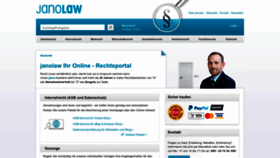 What Janolaw.de website looked like in 2023 (This year)