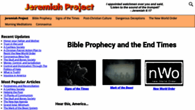 What Jeremiahproject.com website looked like in 2023 (This year)