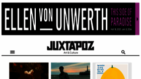 What Juxtapoz.com website looked like in 2023 (This year)