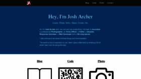 What Joshuaarcher.co.uk website looked like in 2023 (This year)