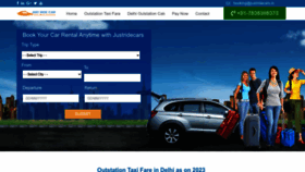 What Justridecars.in website looks like in 2024 