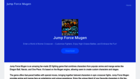 What Jumpforcemugen.com website looks like in 2024 