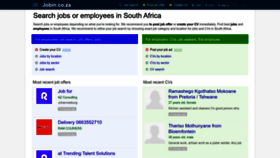 What Jobin.co.za website looks like in 2024 