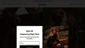 What Joie.com website looks like in 2024 