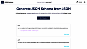 What Jsonschema.net website looked like in 2024 (1 year ago)