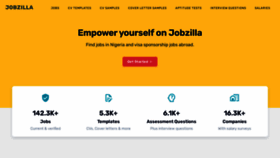 What Jobzilla.ng website looks like in 2024 