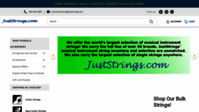 What Juststrings.com website looks like in 2024 