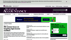 What Journalofaccountancy.com website looks like in 2024 