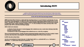 What Json.org website looked like in 2024 (2 years ago)