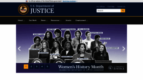 What Justice.gov website looks like in 2024 