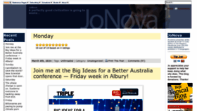 What Joannenova.com.au website looks like in 2024 