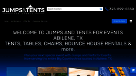 What Jumpsandtents.com website looks like in 2024 