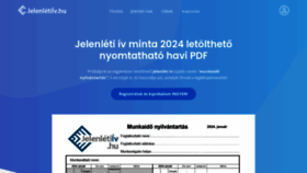 What Jelenletiiv.hu website looks like in 2024 