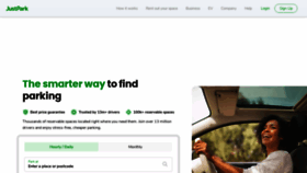 What Justpark.com website looked like in 2024 (1 year ago)