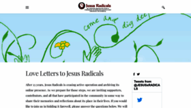 What Jesusradicals.com website looks like in 2024 
