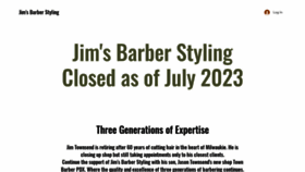 What Jimsbarberstyling.com website looks like in 2024 