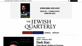 What Jewishquarterly.org website looks like in 2024 