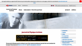 What Journaldephysique.org website looks like in 2024 