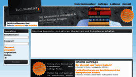 What Kommasetzer.de website looked like in 2012 (12 years ago)