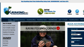 What Kayaking.org website looked like in 2012 (12 years ago)