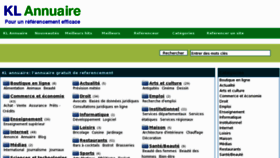 What Kl-annuaire.fr website looked like in 2012 (12 years ago)