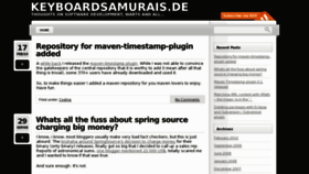 What Keyboardsamurais.de website looked like in 2012 (11 years ago)
