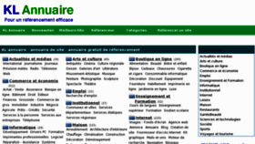 What Kl-annuaire.fr website looked like in 2013 (11 years ago)