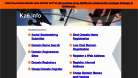 What Ka6.info website looked like in 2013 (11 years ago)