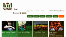 What Kidnaturalist.com website looked like in 2013 (11 years ago)